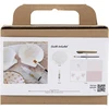 Creativ Diy Kit „Pasidaryk pats“ rinkinys - Mini rankdarbių rinkinys dekupažui, midijų kriauklės, švelni rožė, 1 pakuotė - (977788)