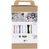 Diy Kit „Pasidaryk pats“ rinkinys – rankdarbių rinkinys vamzdžių valikliui Gėlės, gėlės, pastelinės spalvos, 1 pakuotė (977761)