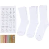 DIY Kit - Rankdarbių rinkinys siuvinėjimui, kojinės, baltos, 1 pakuotė (9772641)