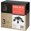 Orno DOA SP4, sieninis/lubinis šviestuvas, GU10, max. 4x50W, IP20, juodas, kvadratinis