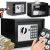 Domowy Namų seifas su elektronine spyna 10l, rakto kodu, šarvuotas XL - ER1103