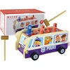 Lean Toys Medinis arkadinis žaidimas Dodgeball Policijos autobusas