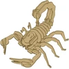 Medinė 3D dėlionė Lean Toys Skorpionas