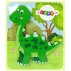 Lean Toys Medinė dėlionė dinozauras žalias