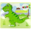 Lean Toys Medinė dėlionė dinozauras žalias