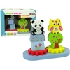 Mediniai gyvūnai vaikams Lean Toys, panda ir pelėda