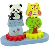 Mediniai gyvūnai vaikams Lean Toys, panda ir pelėda