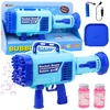 Lean Toys Mėlynas elektrinis burbulų pistoletas su 64 angomis