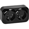 Orno Dvigubas „ToDo“ lizdas 2x2P+Z, 16A/230VAC, IP20, juodas