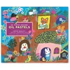 Eeboo - aliejinės pastelės 36 vnt. - Yumi grybų namelis (EPAS174)