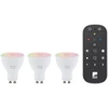 EGLO - 3 GU10 išmaniųjų lempučių ir nuotolinio valdymo pulto rinkinys - RGB + reguliuojama balta spalva - Zigbee ir Bluetooth