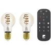 EGLO CONNECT-Z E27 LED A60 Amber – 2 išmaniųjų spiralinių lempučių su nuotolinio valdymo pultu, „ZigBee“, „Matter Thread“