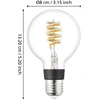 EGLO CONNECT-Z E27 LED G80 – išmanioji spiralinė rutulinė lemputė su RGB ir balta šviesa, „Zigbee“, „Matter“ ir „Thread“