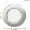 Eglo - FUEVA 5 įleidžiamas LED prožektorius Ø86 mm – šlifuoto plieno