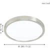Eglo - FUEVA 5 lubinis šviestuvas – Ø285 mm – šlifuoto plieno
