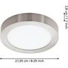 „Eglo Fueva-Z“ išmanusis lubinis šviestuvas Ø21 – šlifuoto plieno su „Zigbee“ ir „Bluetooth“