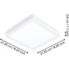 „Eglo Fueva-Z“ išmanusis lubinis šviestuvas, 21 x 21 cm – reguliuojamo baltumo – „Zigbee“ ir „Bluetooth“