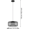 „Eglo“ – „Ginestrone-Z“ išmanusis pakabinamas šviestuvas Ø45 – juodas – RGB + reguliuojamo baltumo – „Zigbee“ ir „Bluetooth“
