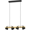 „Eglo“ – „Hornwood-Z“ išmanusis pakabinamas šviestuvas – natūralios medienos ir juodos spalvos – RGB + reguliuojamos baltos spalvos – 78 cm – „Zigbee“ ir „Bluetooth“