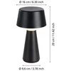„Eglo Huesa“ stalinė lempa – USB-C įkrovimas, jutiklinis valdymas, IP44 – juoda