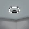 „Eglo“ – „Paranday-Z“ išmanusis lubinis šviestuvas – juodas apvalus – reguliuojama balta spalva – „Zigbee“/„Bluetooth“ – 34 x 30 cm