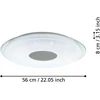 „Eglo Totari-Z“ išmanusis lubinis šviestuvas Ø56 – chromo ir baltos spalvos su krištolo efektu – „Zigbee“ ir „Bluetooth“