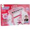 Lean Toys Elektroninis pianinas vaikams su mikrofonu, 37 klavišai, rožinis