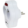 Esperanza ELK311W Electrical splitter 2 GN. USB-C USB-A ON. Baltas