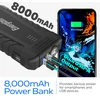„Energizer“ – JE8000 – 8000 mAh 3 viename įkroviklis, išorinė baterija ir LED lemputė