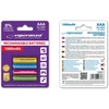 EZA107 Esperanza įkraunamos Ni-MH baterijos AAA 1000mAh 4 vnt. mišrių spalvų