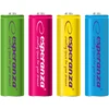EZA108 Esperanza įkraunamos Ni-MH AA 2000 mAh baterijos, 4 vnt., mišrių spalvų