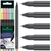 Rašiklių rinkinys Faber-Castell FinePen, 0.4mm, 5 pastelinių spalvų