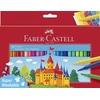 Faber-Castell flomasteriai, pilies formos, 50 vnt. pakuotė kartoninėje dėžutėje (554204)