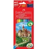 Spalvoti pieštukai Faber-Castell Castle, 12 spalvų