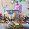 Figurka Figūrėlė Žvakidės figūrėlės dekoracija, angelo statula, saulės energija varoma, RGB šviesa sodui
