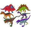 Figurki Žaislų rinkinys Dinozaurai Lean Toys, 6 vnt., su medžiu ir kiaušiniu