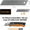 Fiskars CarbonMax Ašmenys universaliam peiliui laužomais ašmenimis 25mm 5 vnt., 1027233