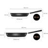 Fiskars keptuvės su kietu paviršiumi, 24 cm + 28 cm