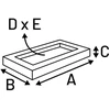 Flamingo - Krepšelis Krems Stačiakampis Tamsiai pilkas 50x40cm