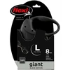 Flexi pavadėlis Giant L, juodas, 50 kg, 8 m.