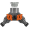 GARDENA Dviguba čiaupo jungtis 26,5 mm (G 3/4") / 21 mm (G 1/2")