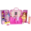 Lean Toys Lėlė su persirengimo kambariu ir priedais