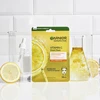Garnier Skin Active vitamino C lakštinė veido kaukė su itin drėkinančia ir skaistinančia tekstūra, 28 ml