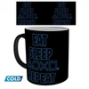 Abysse Gb Eye PLAYSTATION Eat Sleep Repeat puodelis | Reaguojantis į karštį