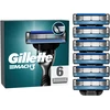 „Gillette Mach3“ vyriški skustuvo peiliukai – mėlyni/juodi – 6 vnt.