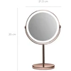 Gillian Jones - Įkraunamas LED stalo veidrodis su 10 kartų didinimu ir USB-C - Vario spalvos - Plotis 21,5 x 35 x 13,5 cm