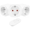 Gniazdka „GreenBlue“ nuotolinio valdymo lizdai, 3 vnt., programuojami, veikimo nuotolis iki 30 m, 220–240 V AC, 50/60 Hz, 16 A, 433 MHz, GB313 F
