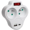 Gniazdko „Maclean“ maitinimo lizdas, 2 lizdų skirstytuvas su USB A/C 2.4A, E tipo, 2x16A, MCE336 E