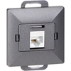Gniazdo Antracito spalvos RJ45 Cat5 lizdas Pearl