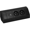 Orno Lizdas Baldinis lizdas 2x2P+Z, 2xUSB (A+C tipo; 2.4A), juodas